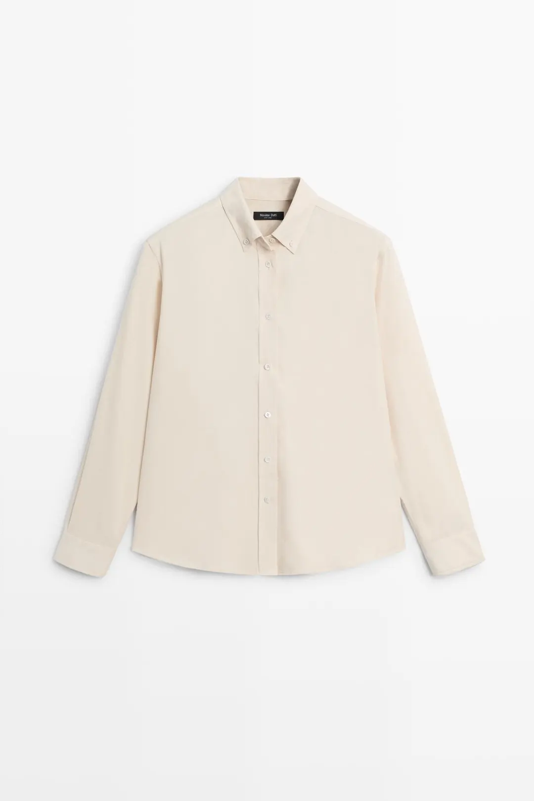 Рубашка из 100% хлопкового микровельвета, Massimo Dutti