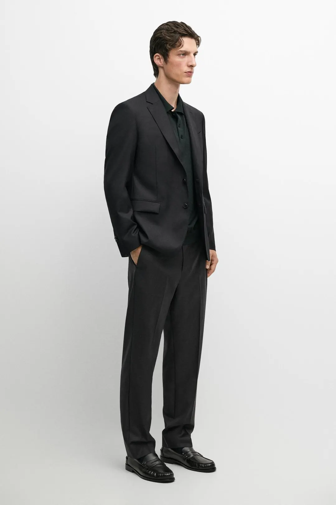 Костюмные брюки из 100% шерсти, Massimo Dutti
