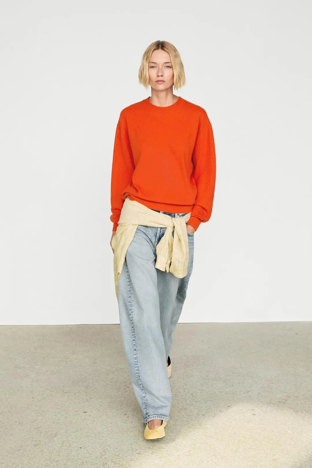 Свитер с длинными рукавами из 100% кашемира, Massimo Dutti