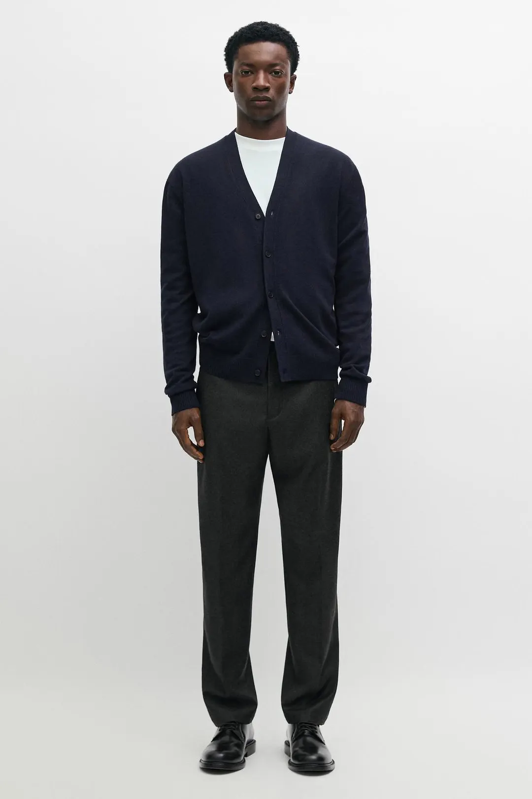 Брюки из 100% шерсти с деталью на талии, Massimo Dutti