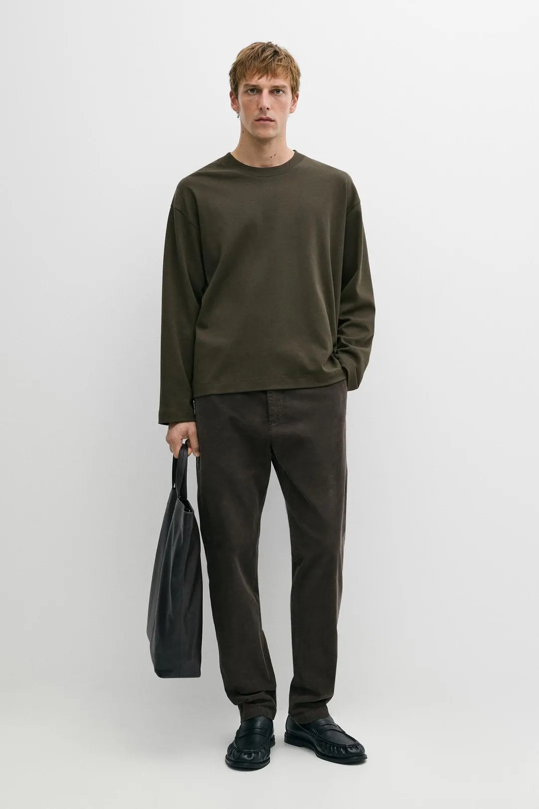 Вельветовые брюки зауженного кроя, Massimo Dutti