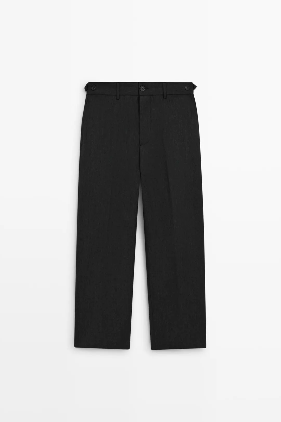 Брюки свободного кроя в елочку из 100% шерсти, Massimo Dutti