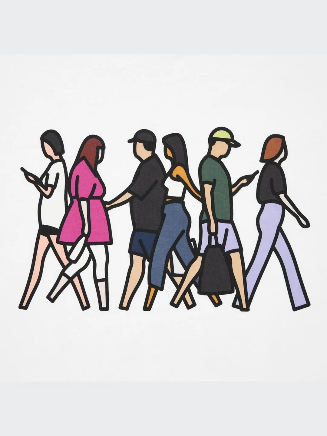 Футболка с принтом Julian Opie, Uniqlo