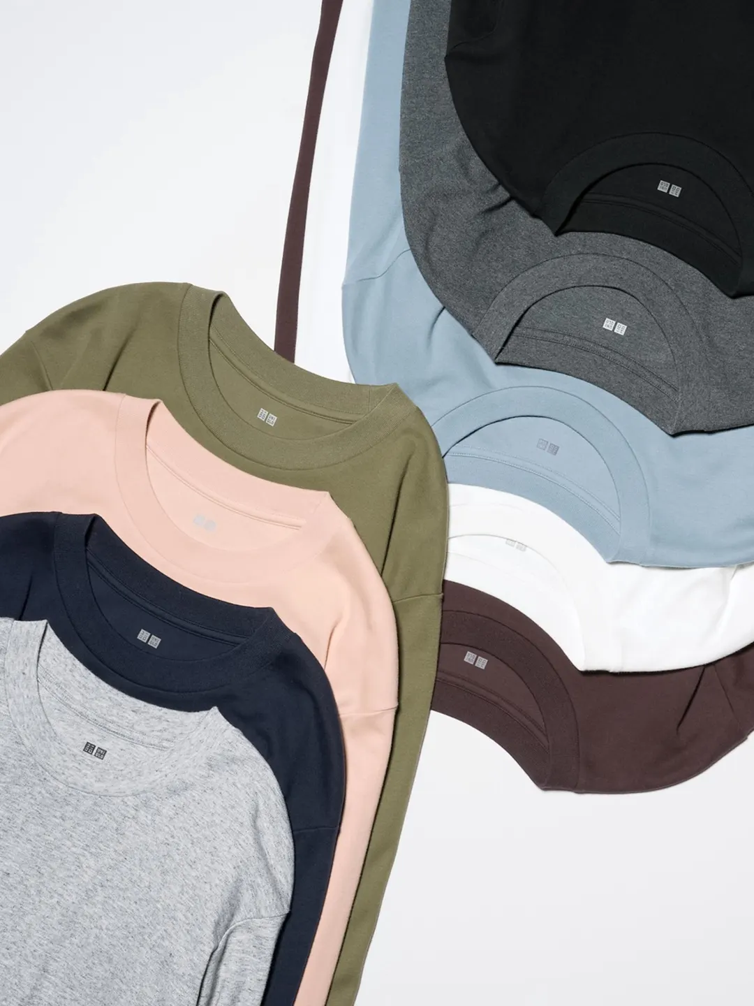 Лонгслив из мягкого хлопка с круглым вырезом, Uniqlo