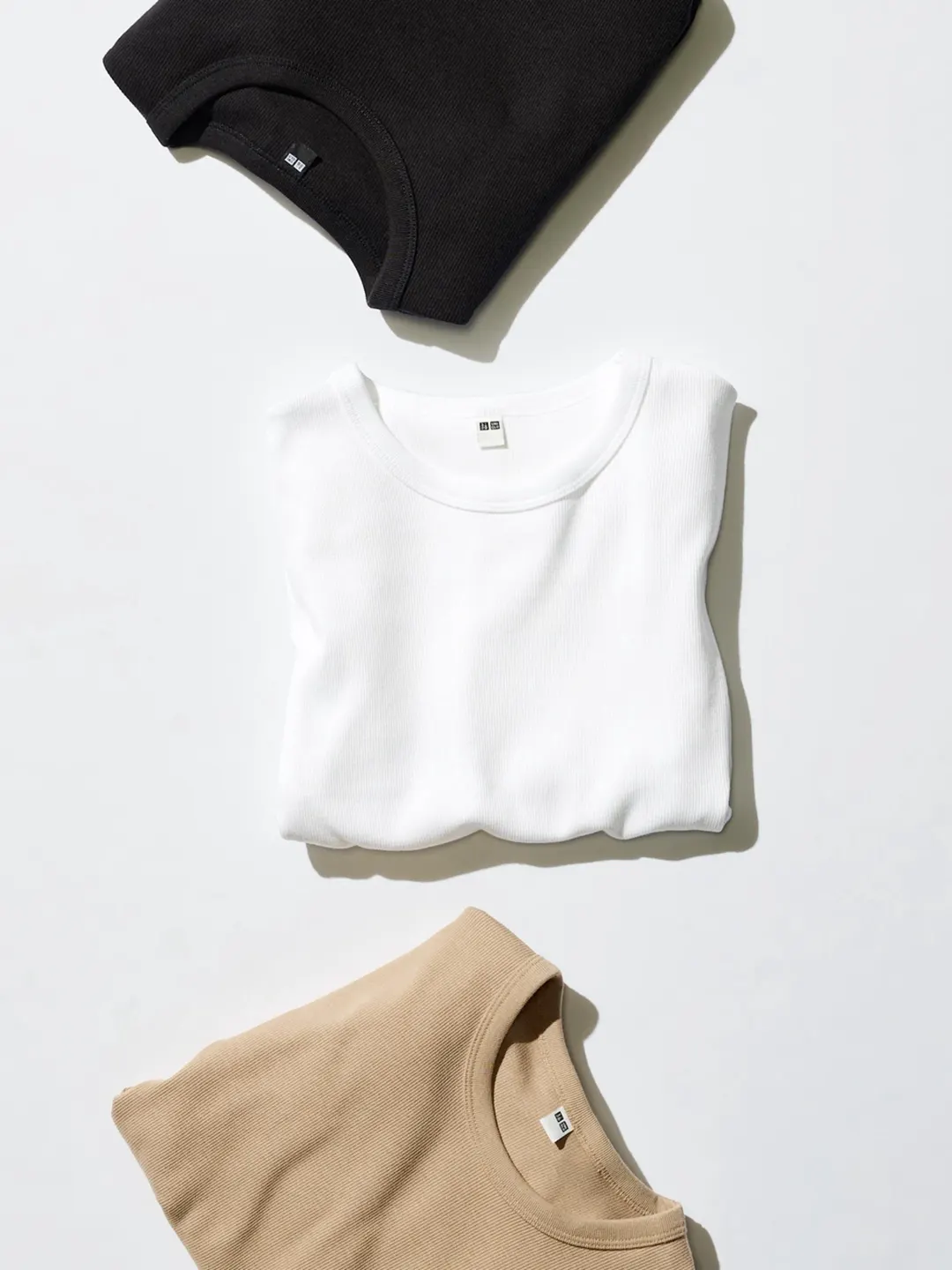 Базовый лонгслив в рубчик, Uniqlo