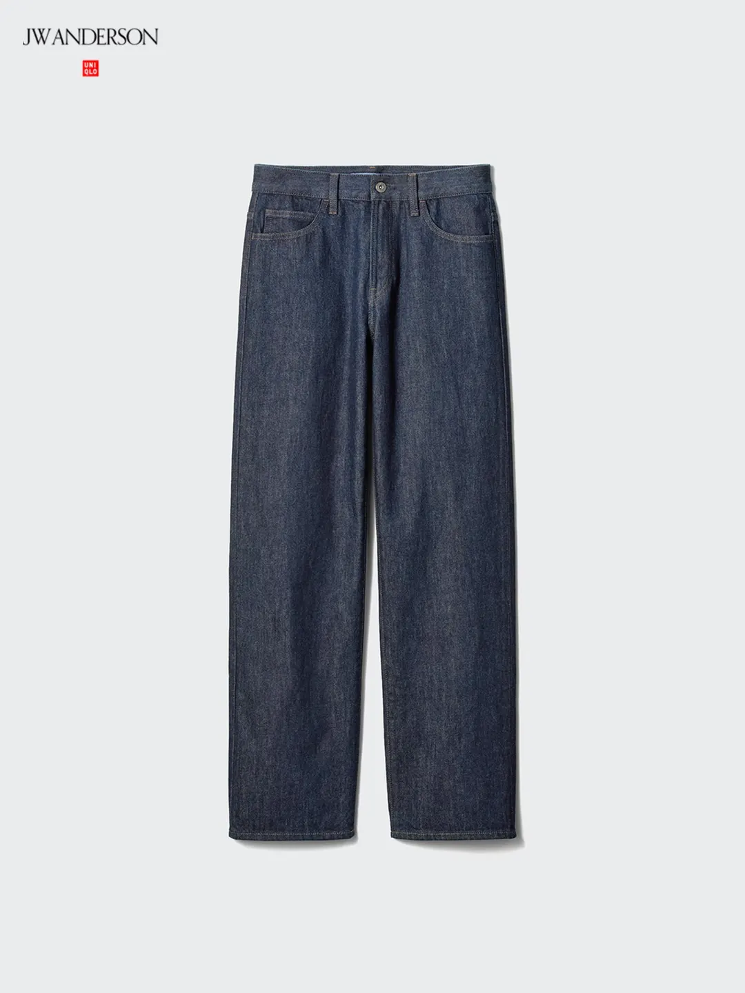 Прямые джинсы с эффектом стирки, Uniqlo