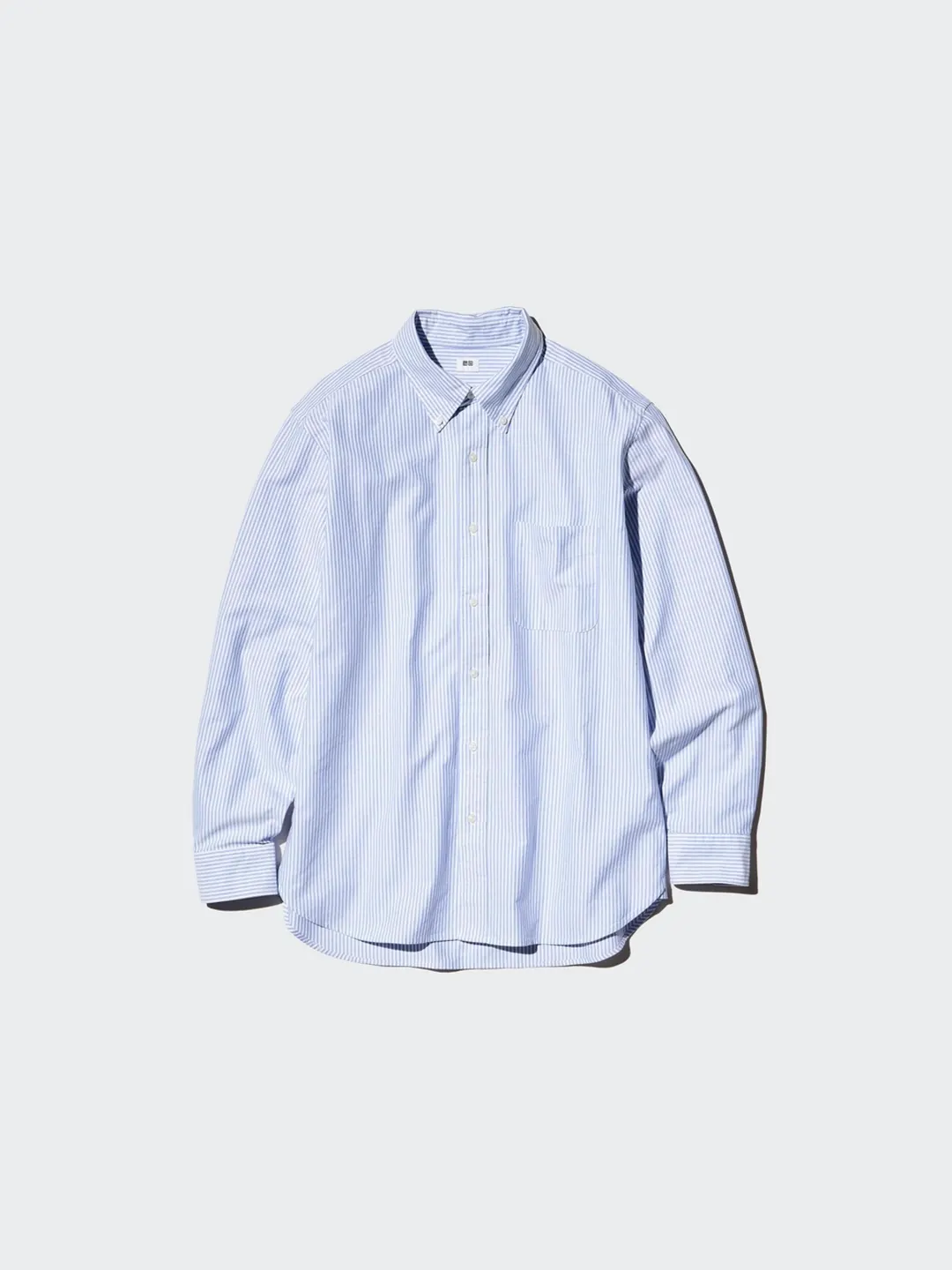 Полосатая рубашка из хлопкового оксфорда, Uniqlo