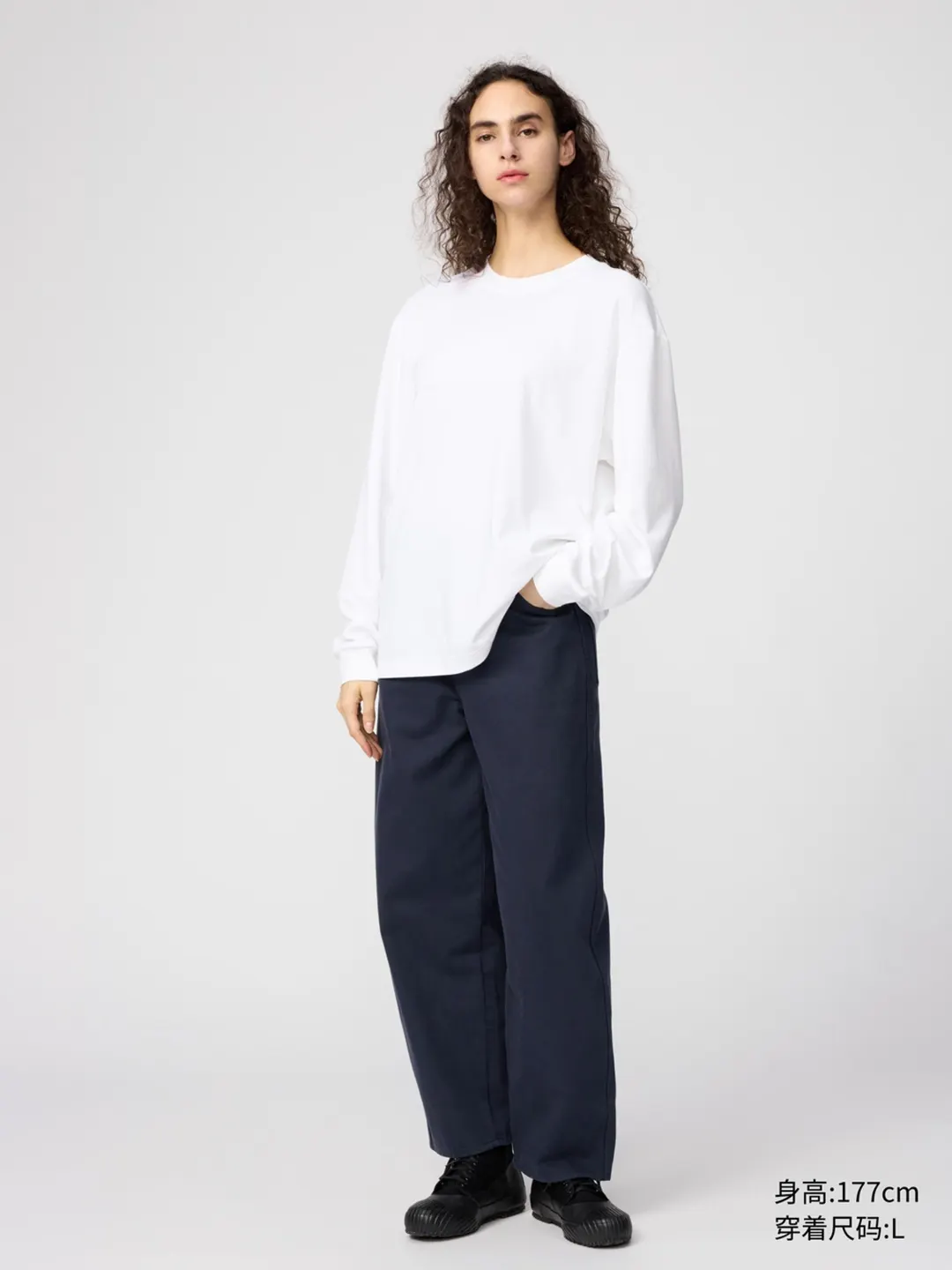 Лонгслив из смесового хлопка AIRism, Uniqlo