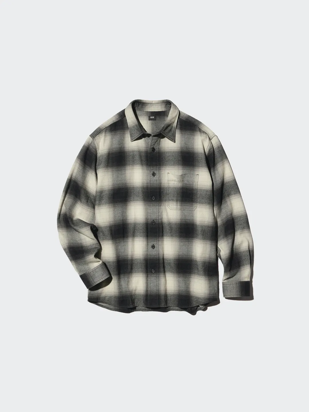Рубашка в клетку из хлопковой фланели, Uniqlo