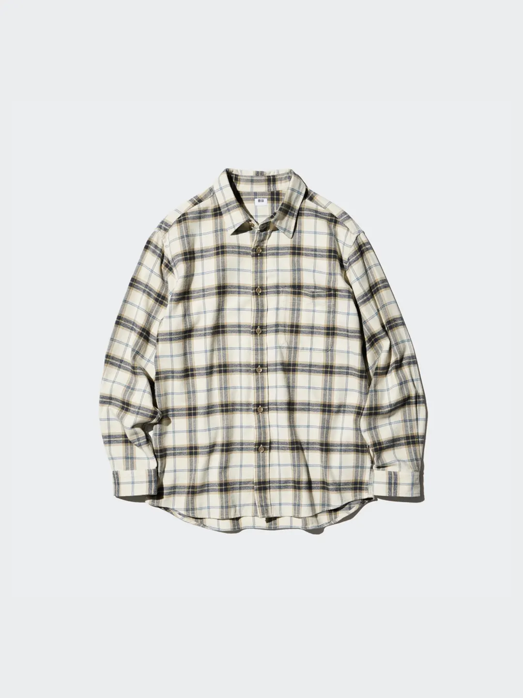 Клетчатая рубашка из хлопковой фланели, Uniqlo