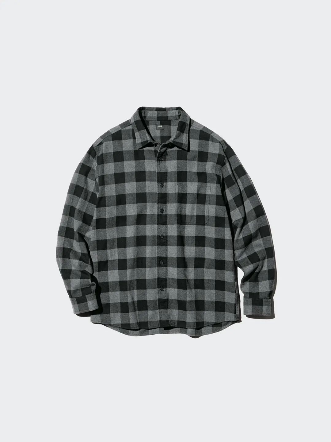 Клетчатая рубашка из хлопковой фланели, Uniqlo