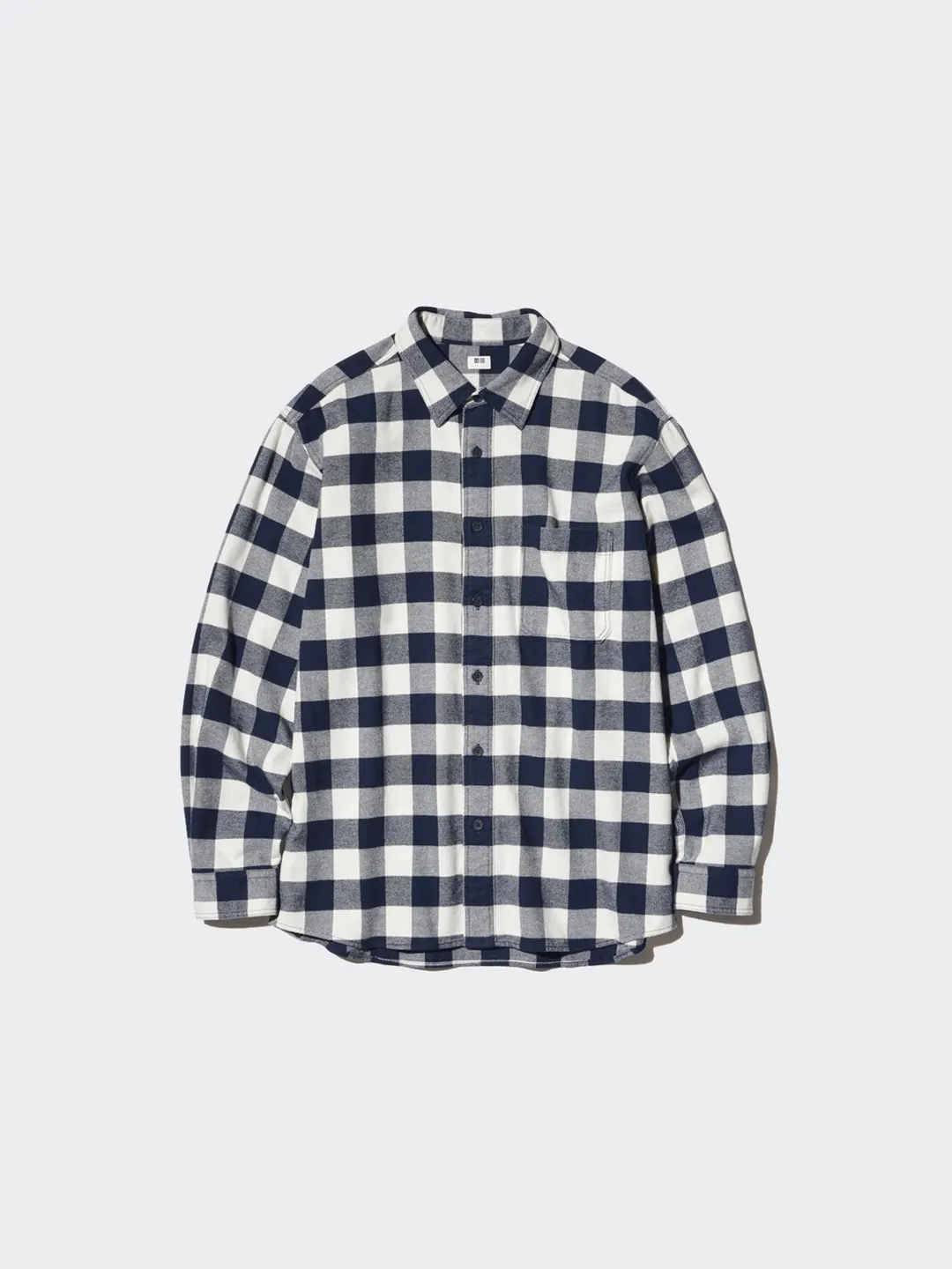 Клетчатая рубашка из хлопковой фланели, Uniqlo
