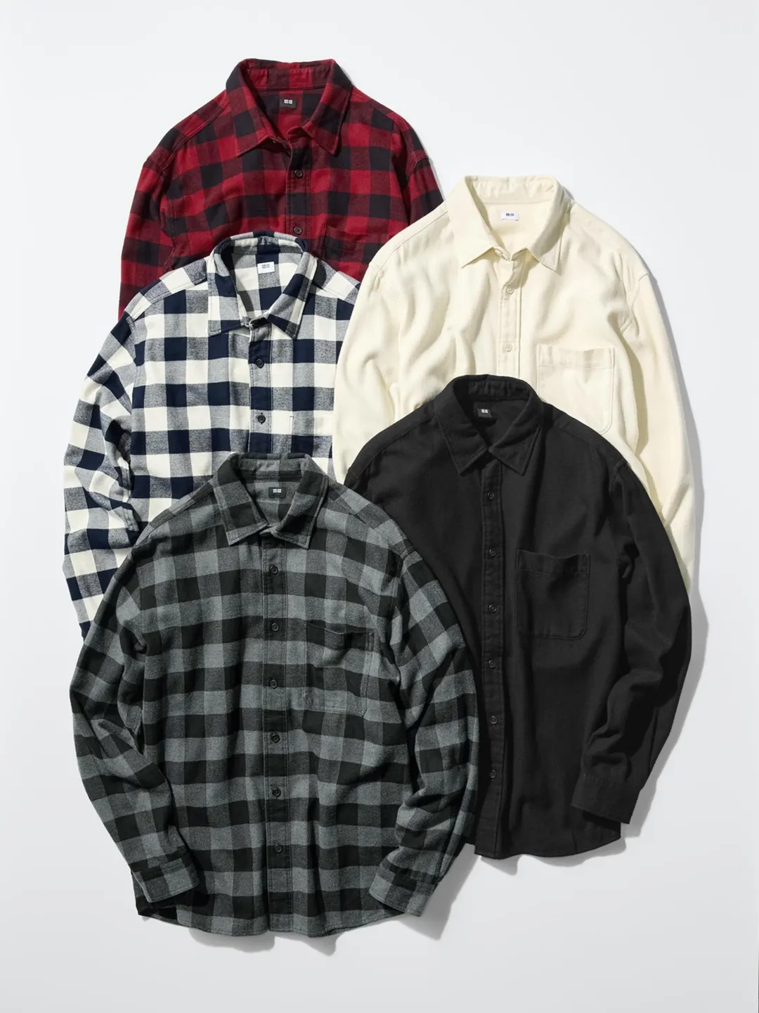 Рубашка из хлопковой фланели, Uniqlo