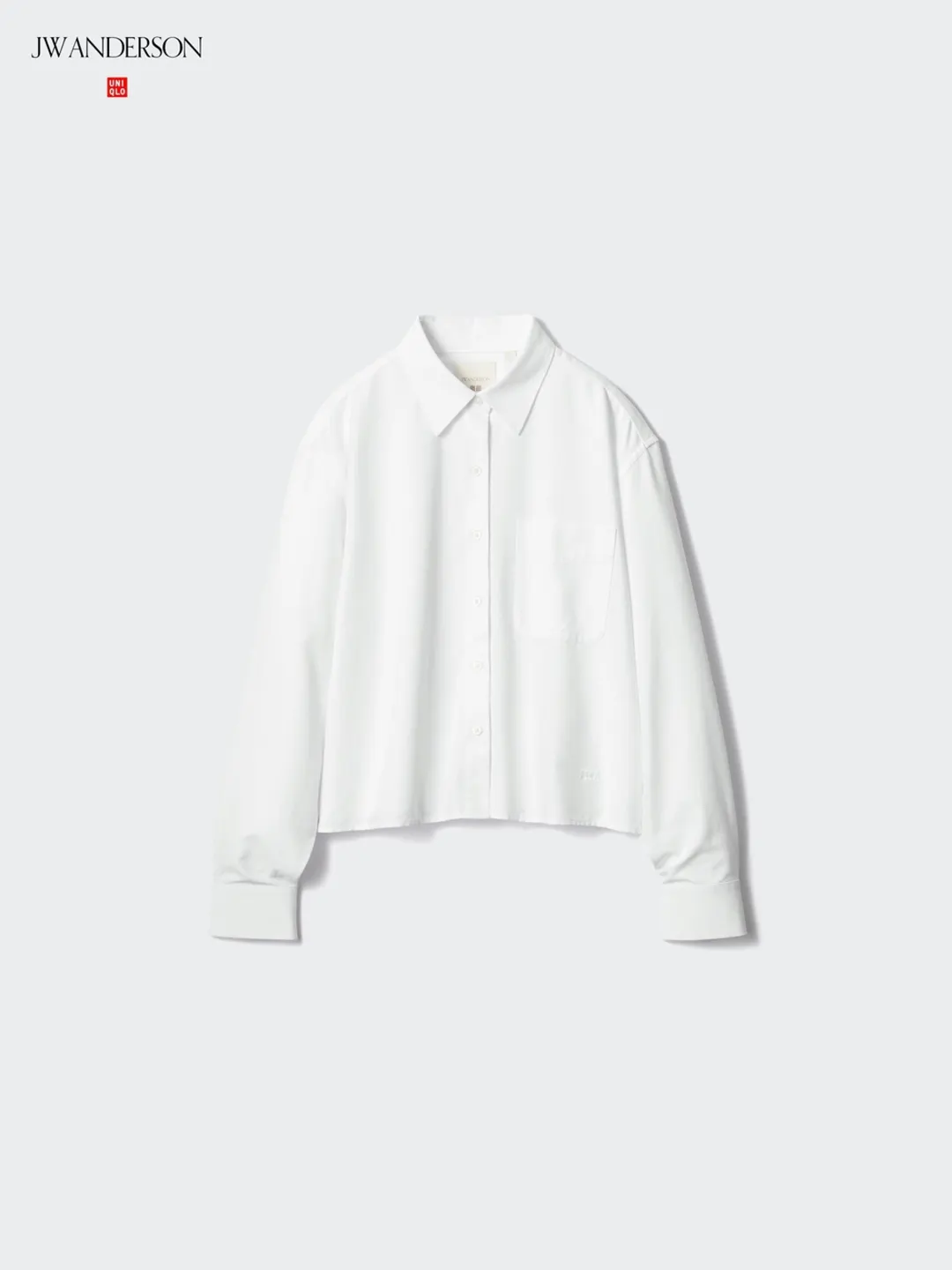 Рубашка прямого кроя из оксфорда с длинными рукавами, коллаборация, Uniqlo