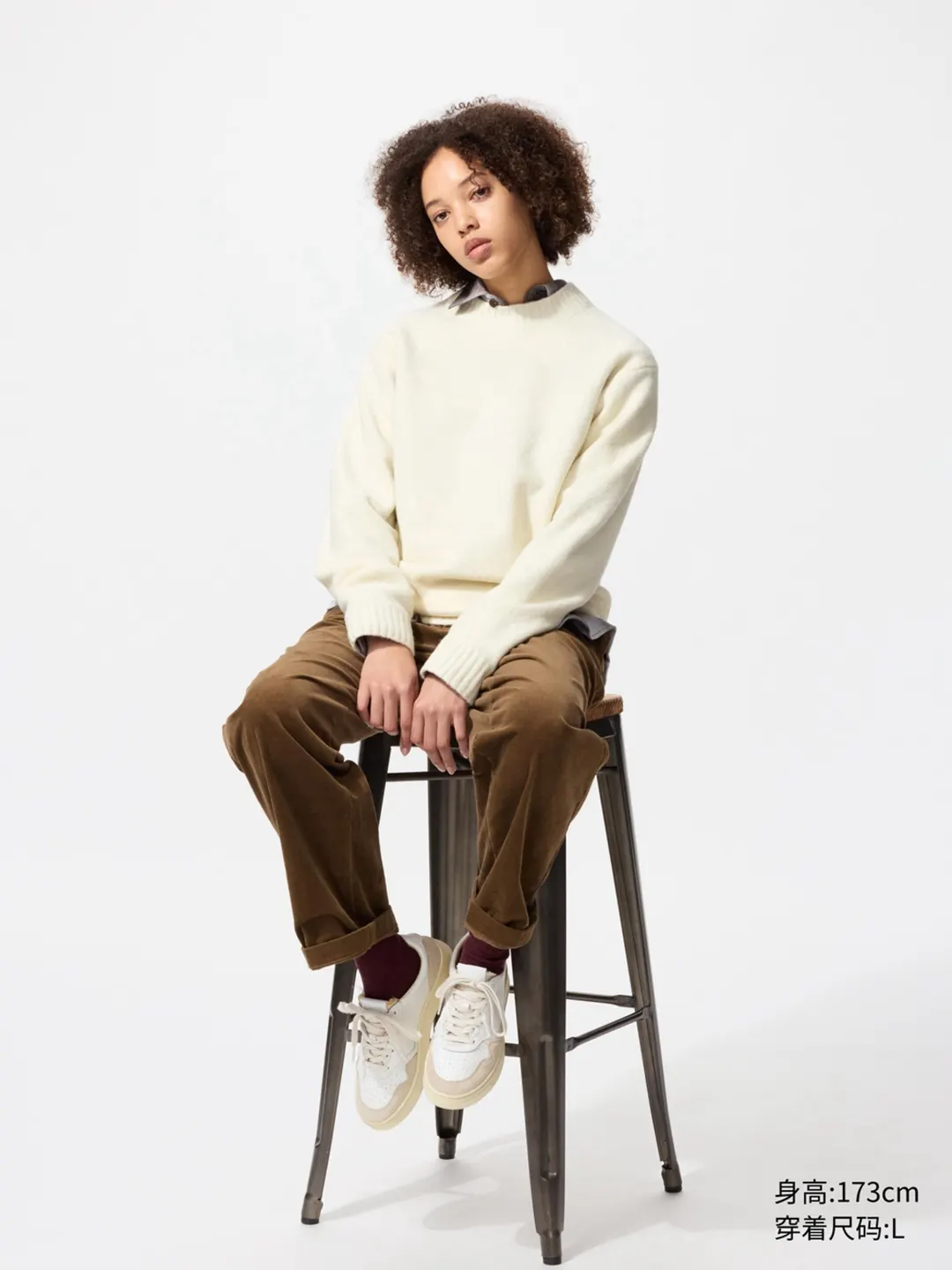 Свитер из пряжи суфле с круглым вырезом, Uniqlo