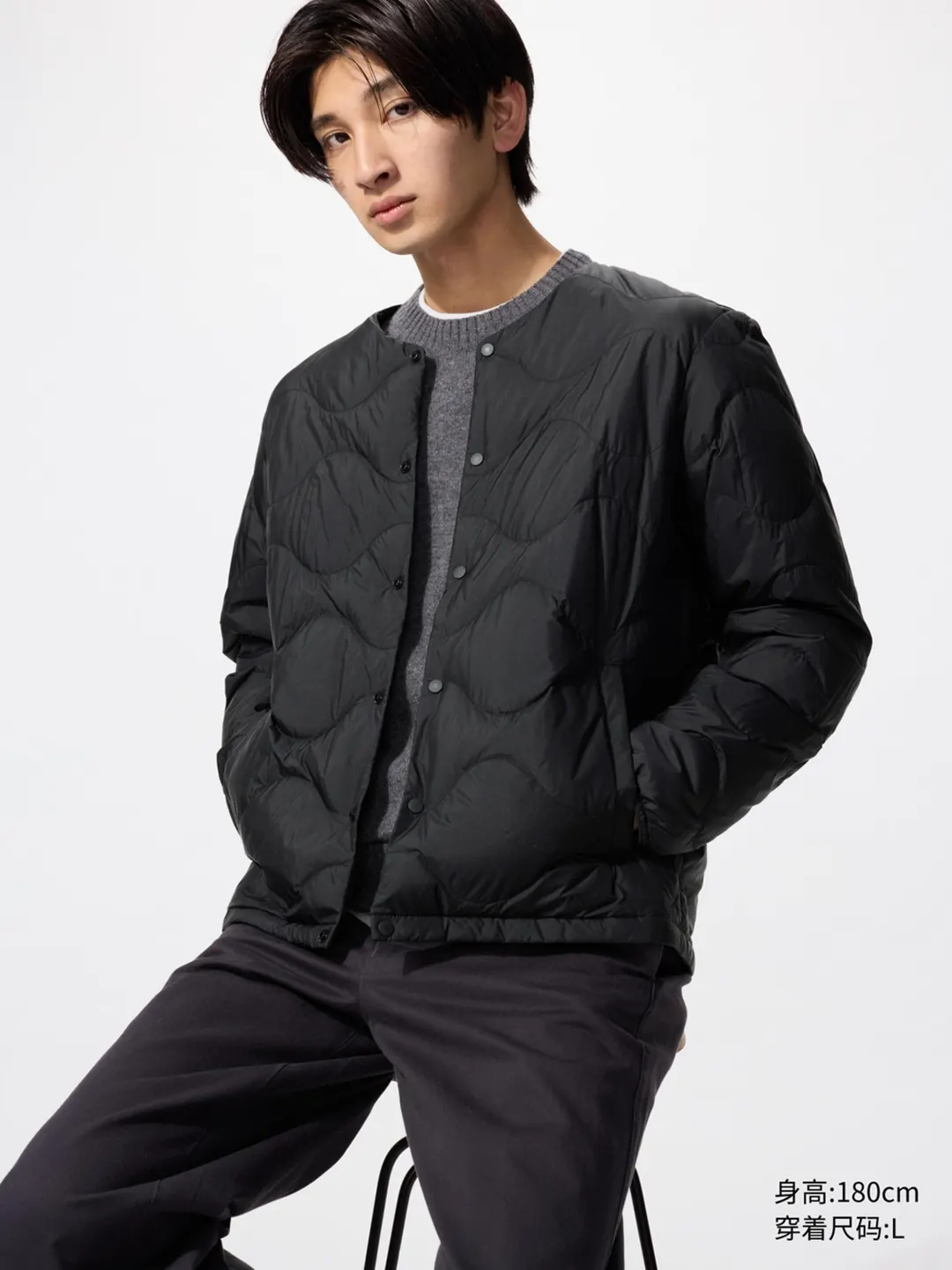 Легкий пуховик складной с фигурной стежкой, Uniqlo