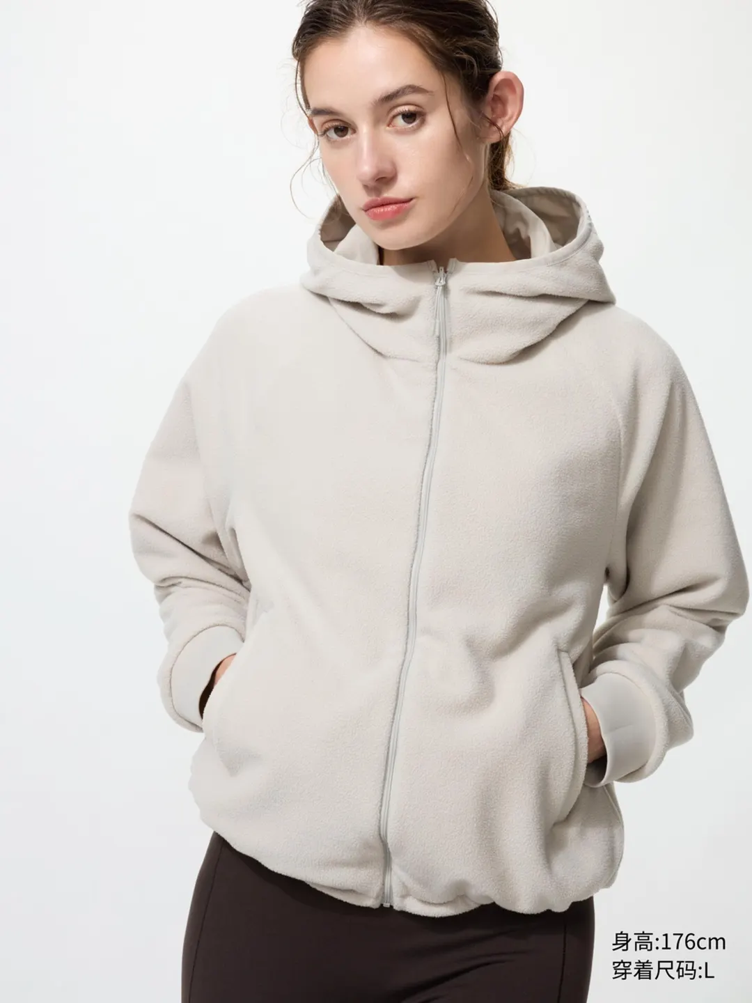 Двусторонняя ветрозащитная флисовая куртка с капюшоном, Uniqlo