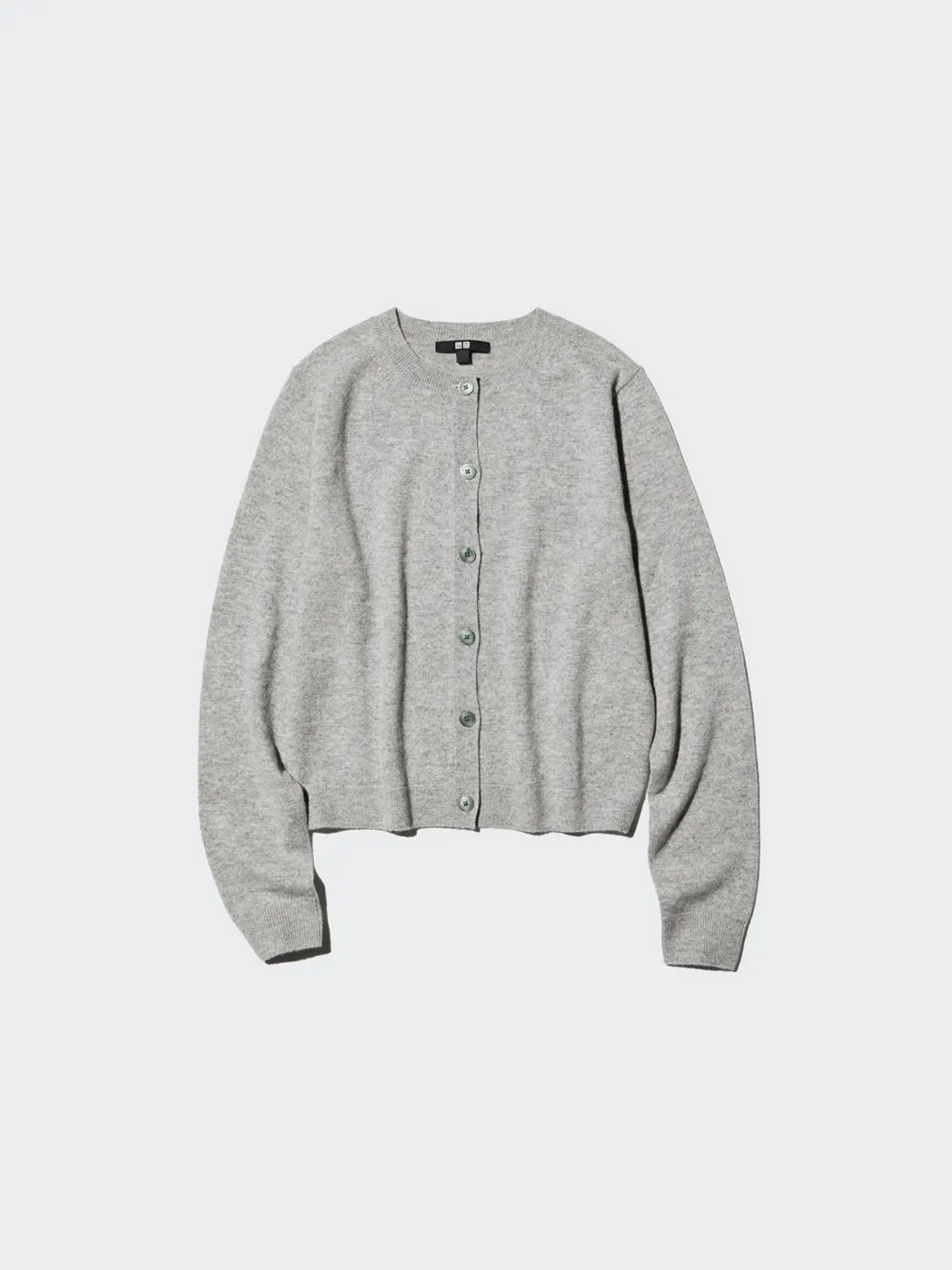 Укороченный кардиган из кашемира с круглым вырезом, Uniqlo