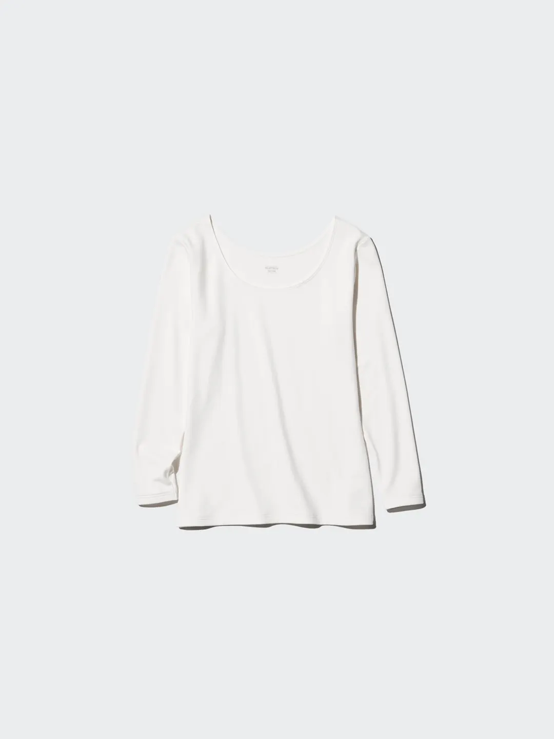 Футболка из смесового хлопка HEATTECH с U-образным вырезом и рукавами 7/8, Uniqlo