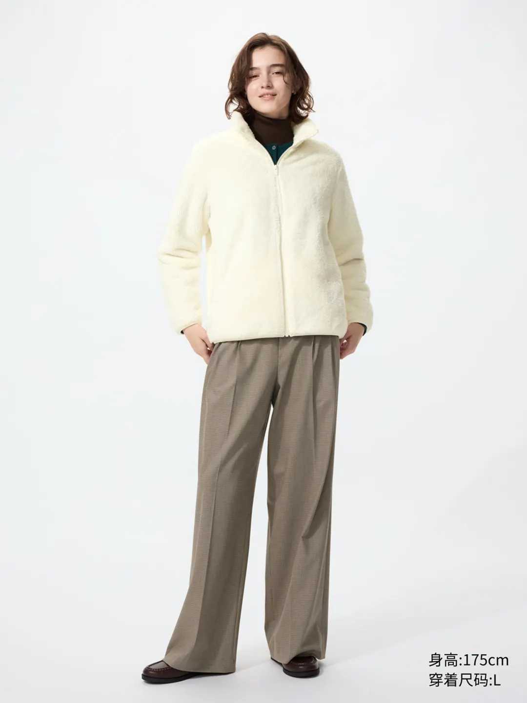 Куртка из длинноворсового флиса на молнии, Uniqlo