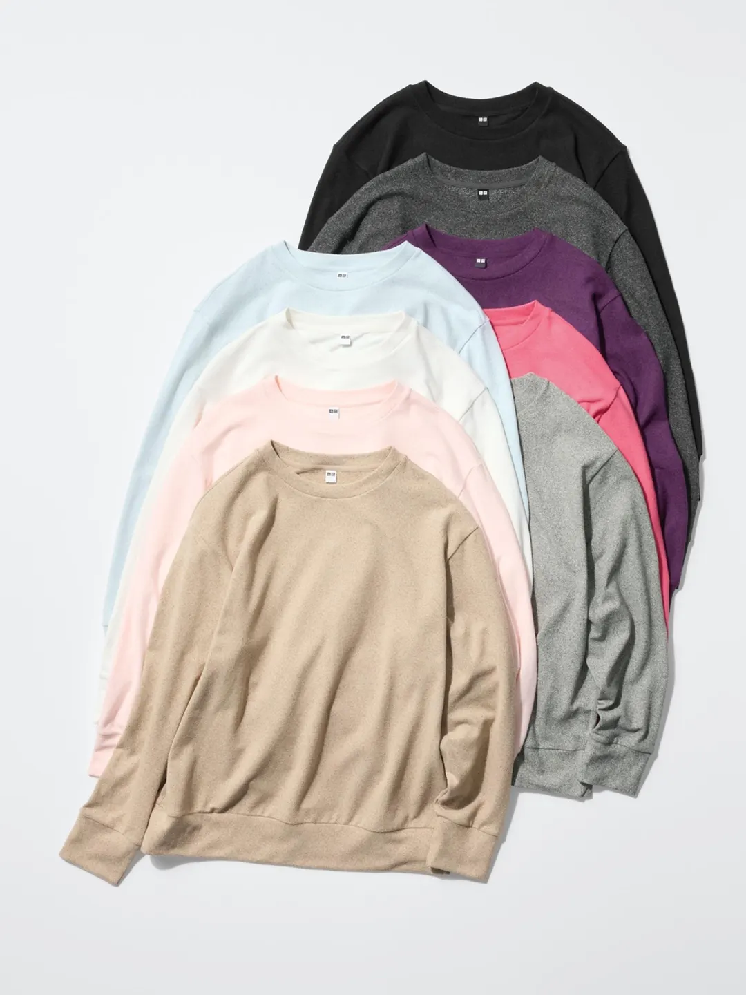 Свитшот из мягкого вязаного флиса с круглым вырезом, Uniqlo