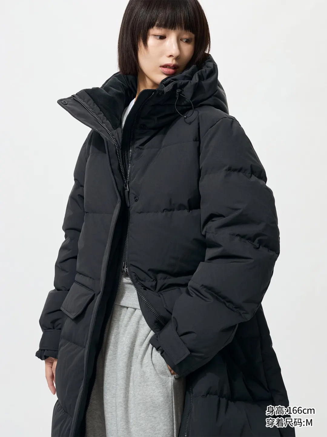 Удлиненный теплый пуховик, Uniqlo