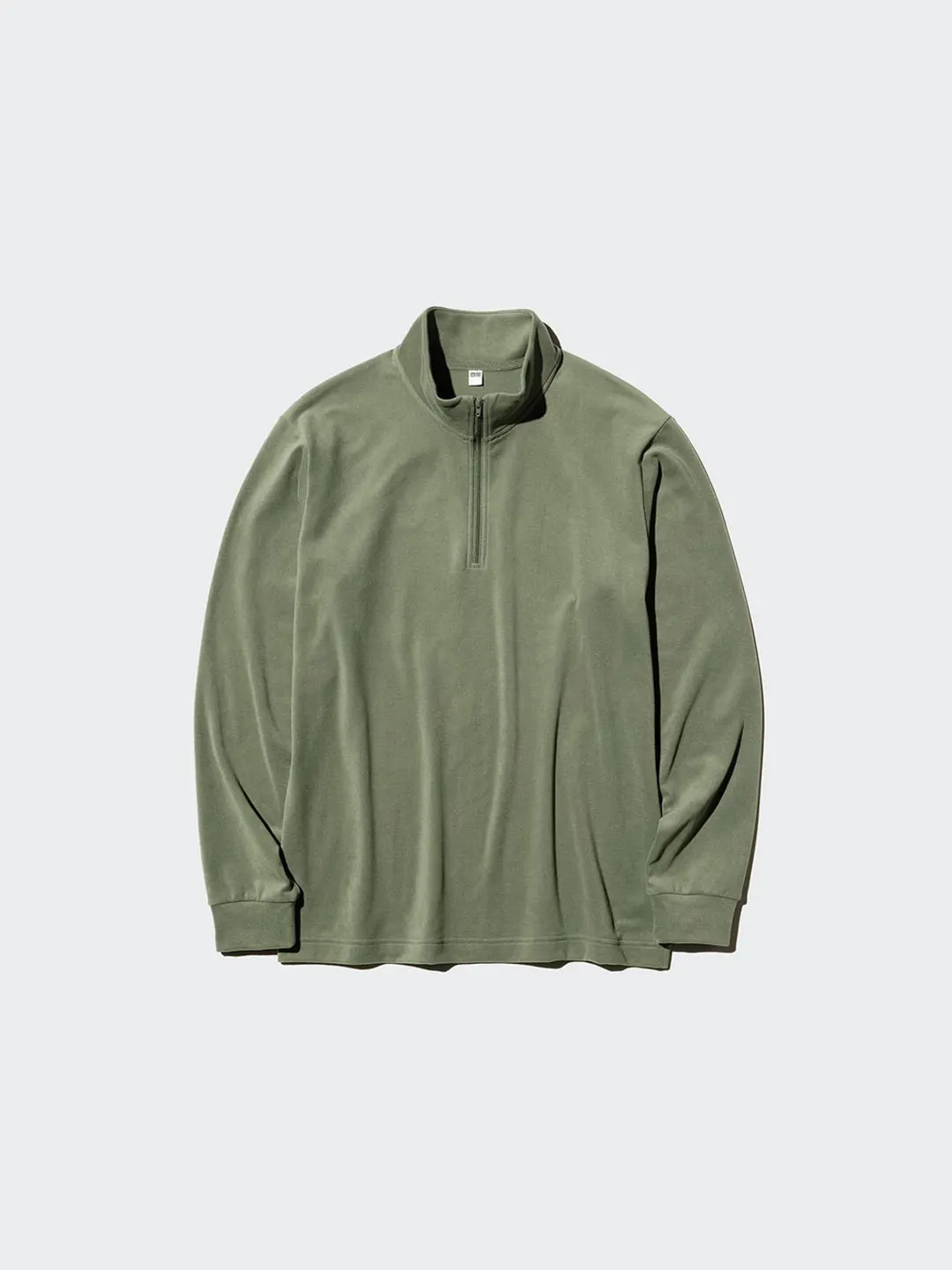 Флисовая кофта из гладкой эластичной ткани на молнии до груди, Uniqlo