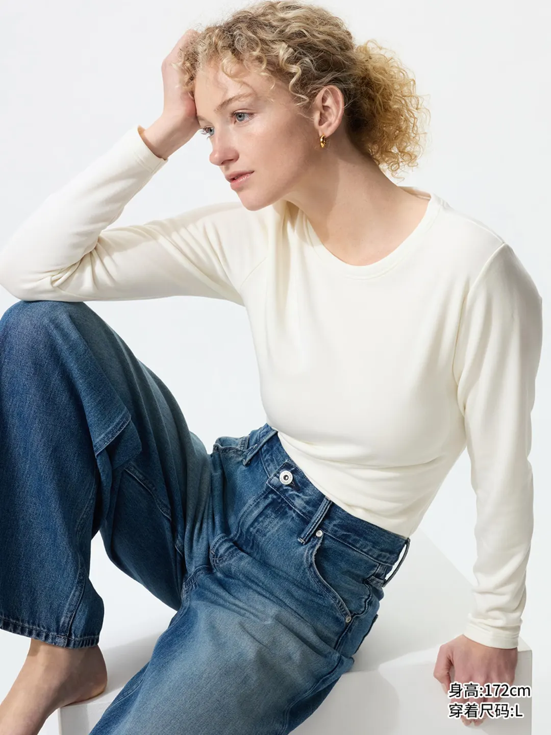 Лонгслив HEATTECH ULTRA WARM с круглым вырезом, Uniqlo
