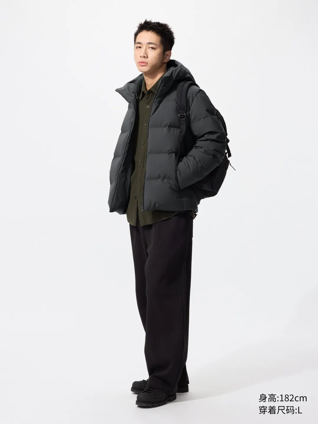 Пуховик бесшовный с капюшоном, Uniqlo