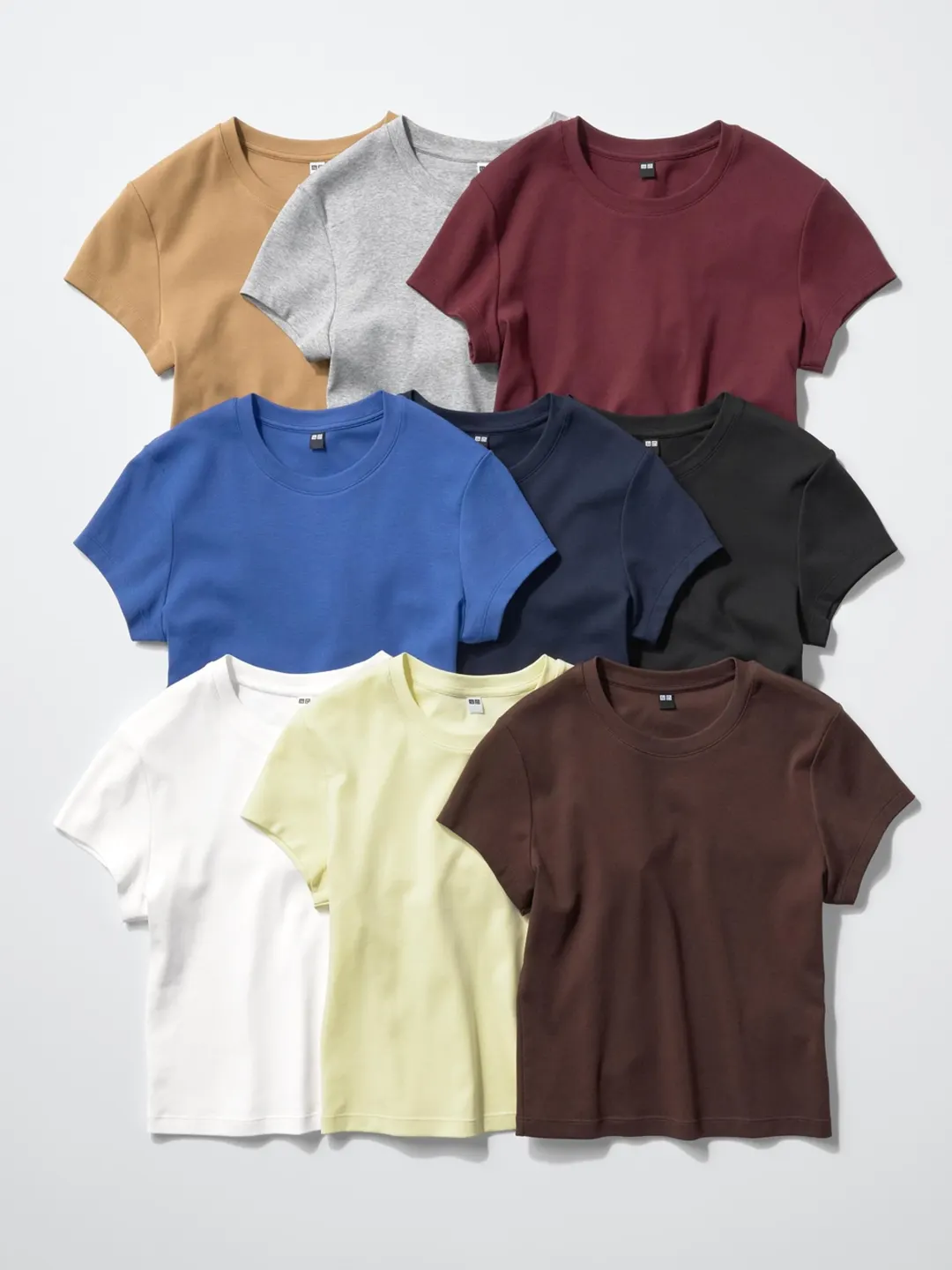 Короткая футболка с круглым вырезом, Uniqlo