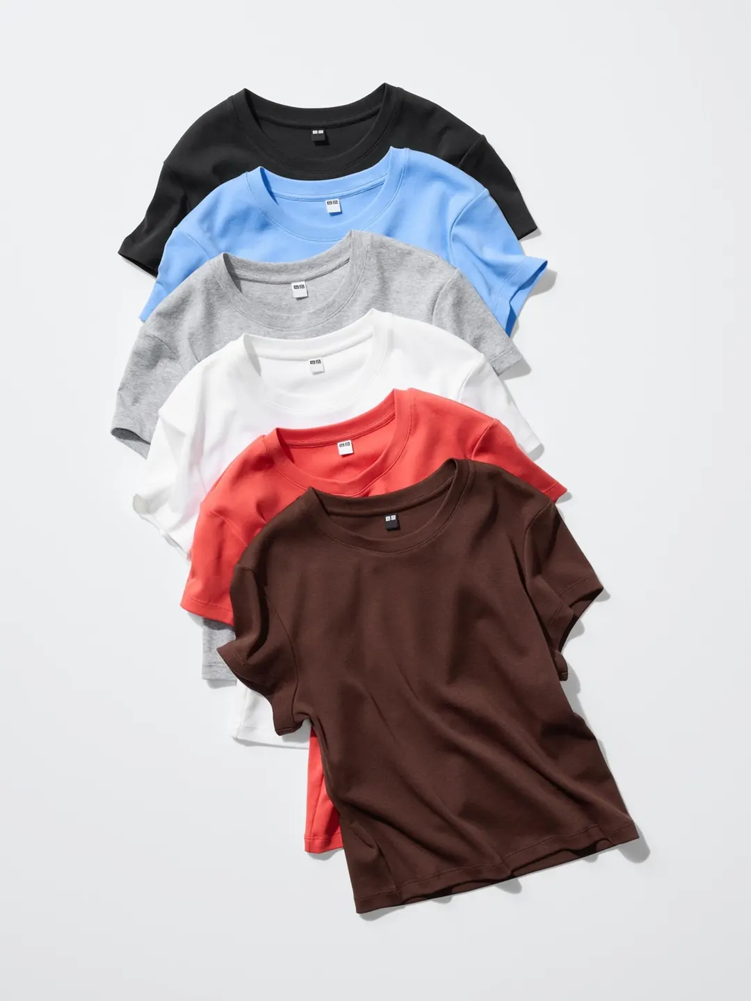Короткая футболка с круглым вырезом, Uniqlo