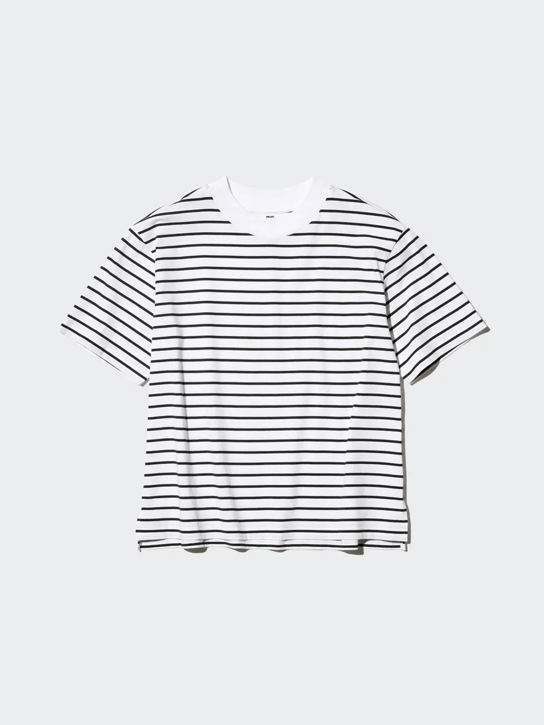 Полосатая футболка из смесового хлопка AIRism, Uniqlo