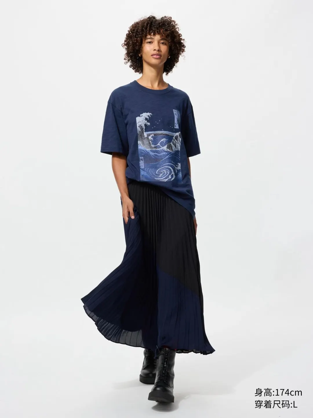 Футболка UT «Синева укиё-э» с принтом, Uniqlo