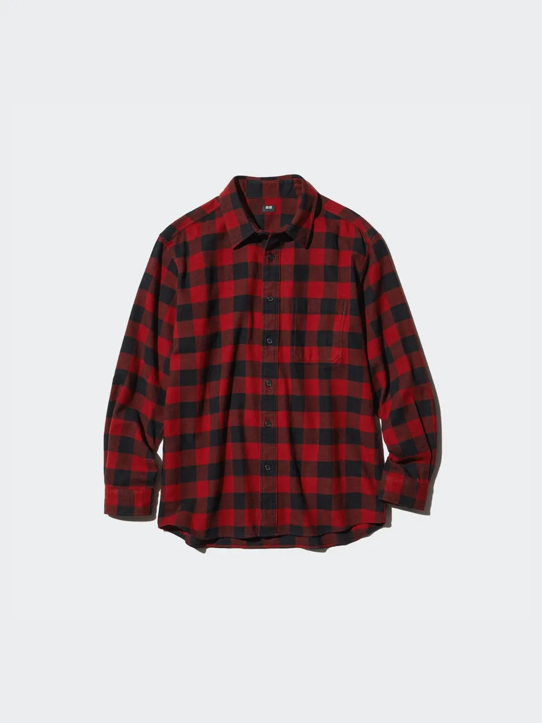 Клетчатая рубашка из хлопковой фланели, Uniqlo