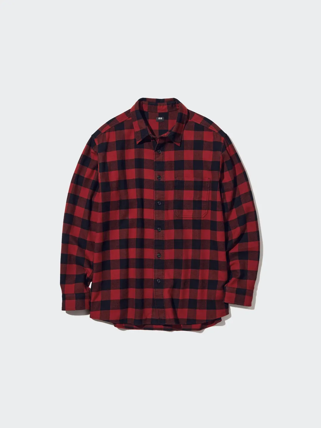 Клетчатая рубашка из хлопковой фланели, Uniqlo