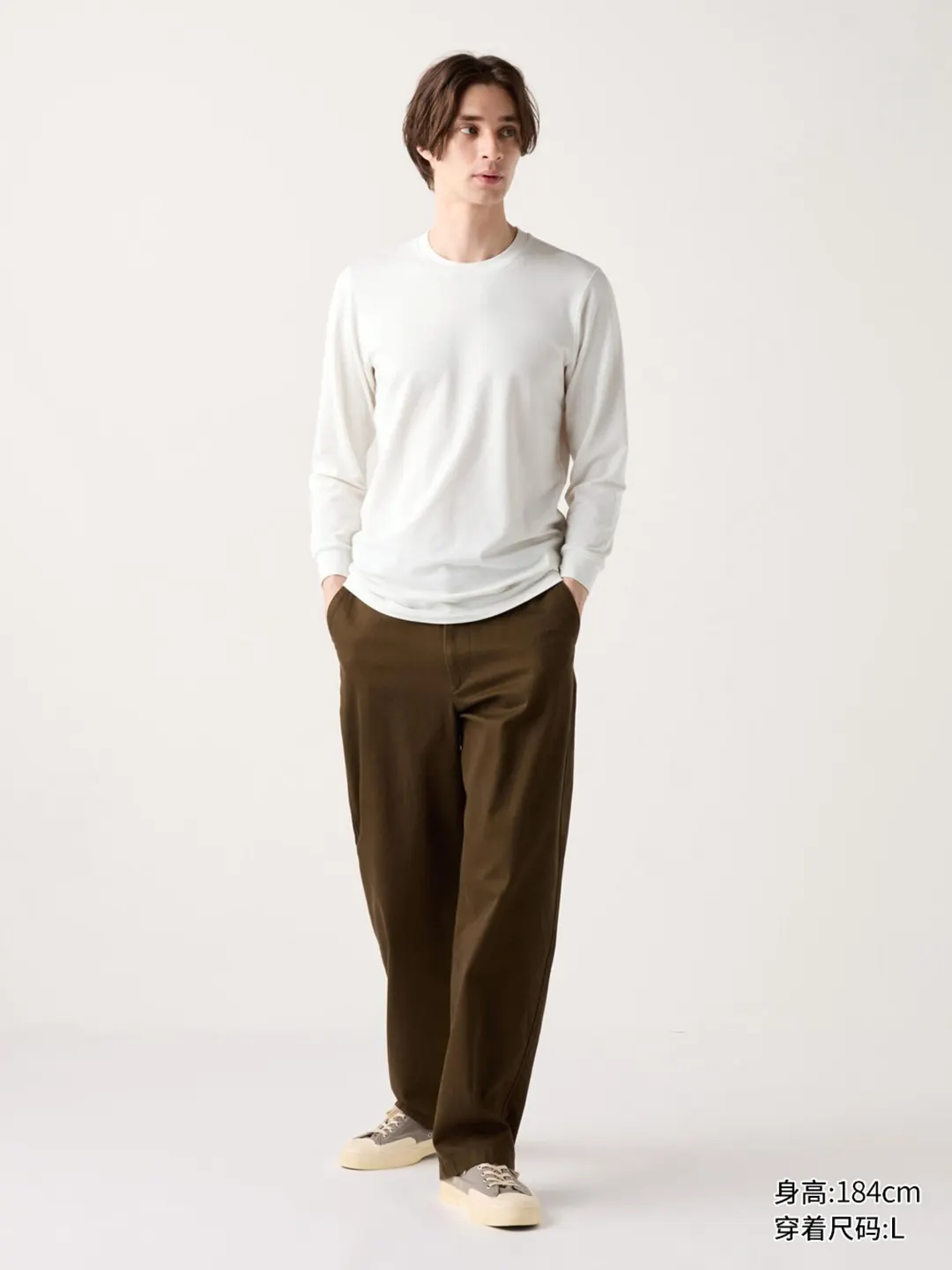 Термолонгслив из смесового хлопка HEATTECH EXTRA WARM с рукавами 7/8, Uniqlo