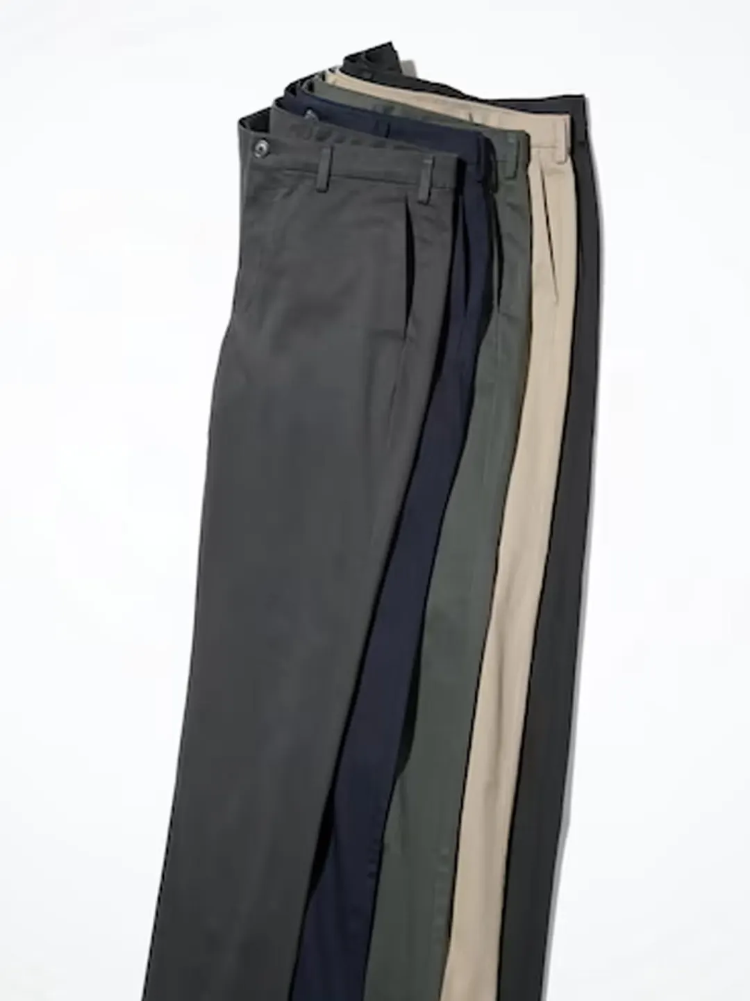 Брюки прямого кроя зауженные без складок, Uniqlo