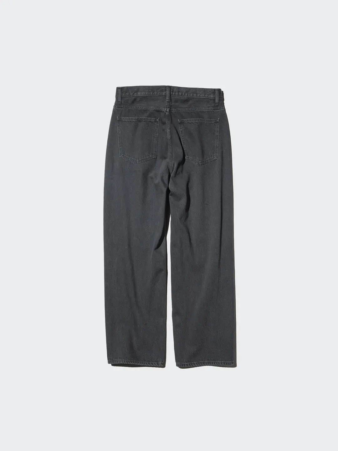 Широкие прямые джинсы с эффектом стирки, Uniqlo