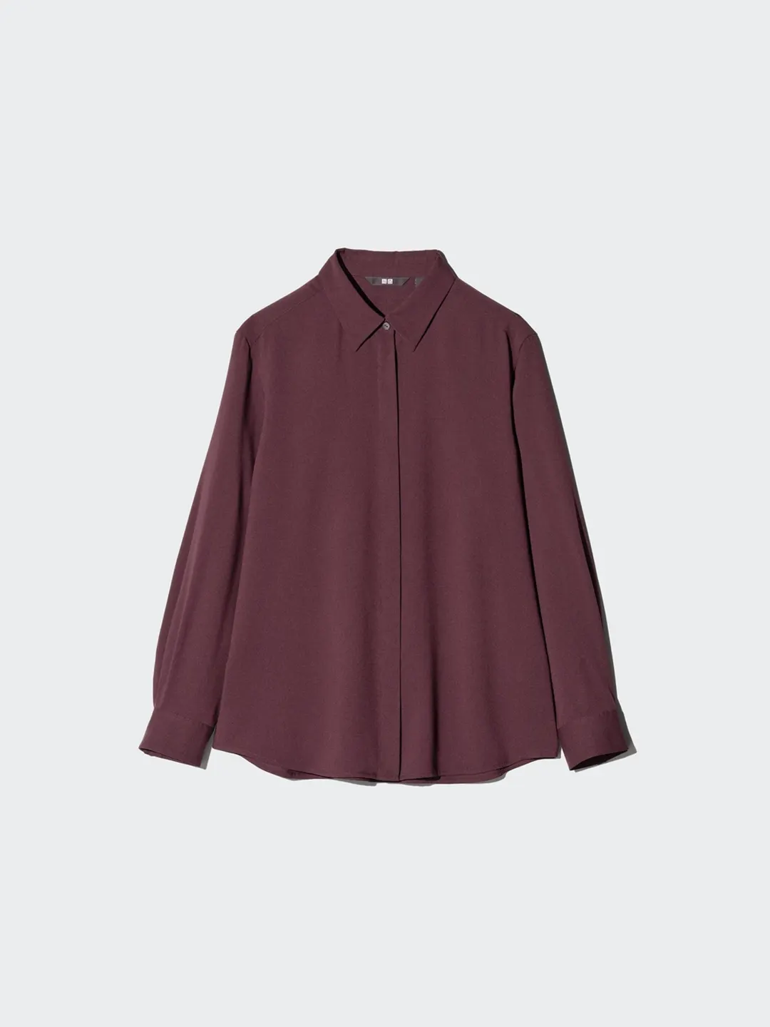 Рубашка фактурная с длинными рукавами, Uniqlo