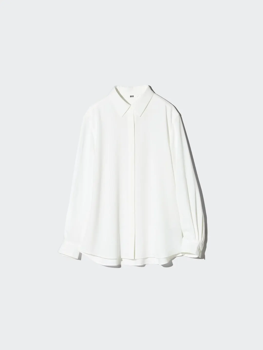 Рубашка фактурная с длинными рукавами, Uniqlo