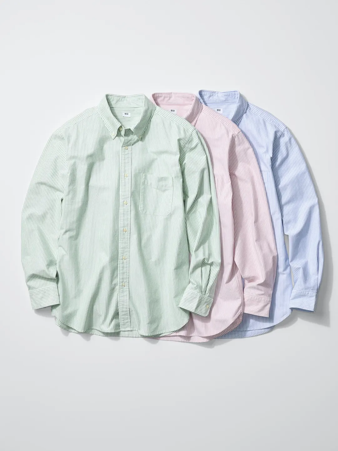 Полосатая рубашка из оксфорда, Uniqlo