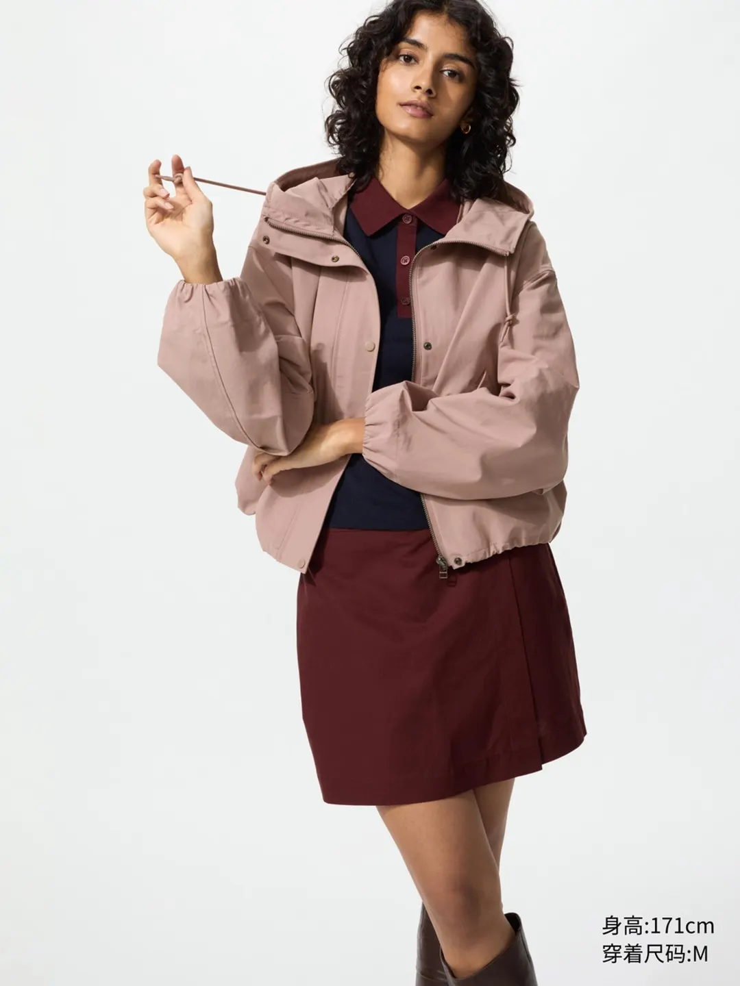 Укороченная повседневная куртка с капюшоном, Uniqlo