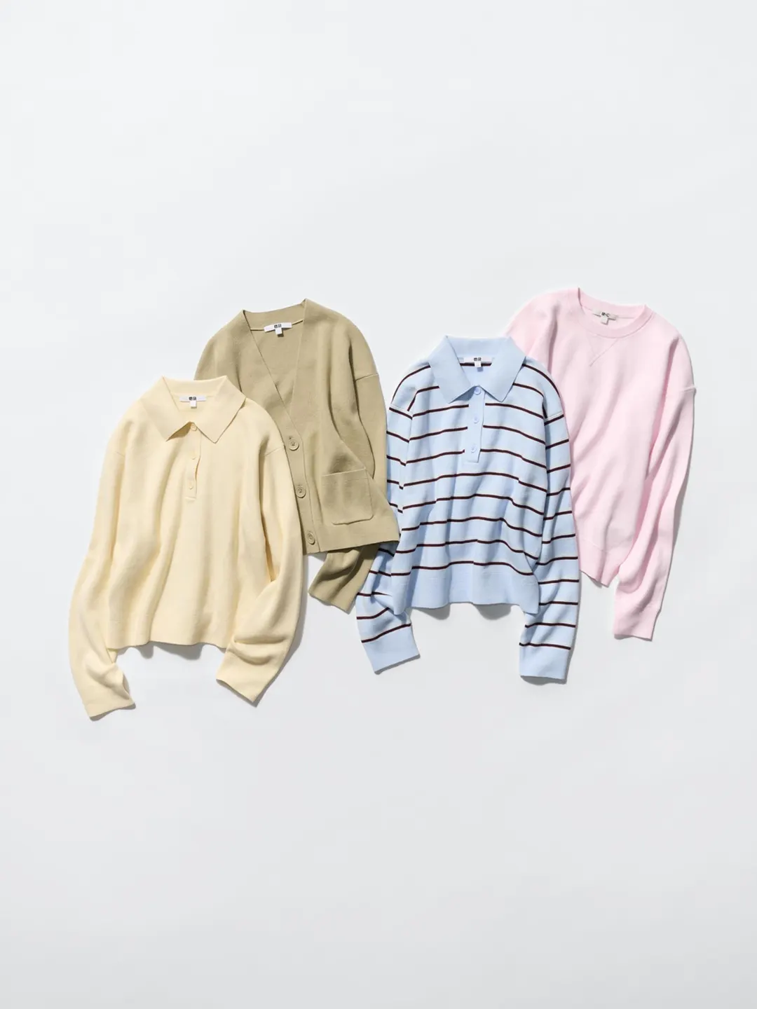 Джемпер поло из гладкого хлопка, Uniqlo