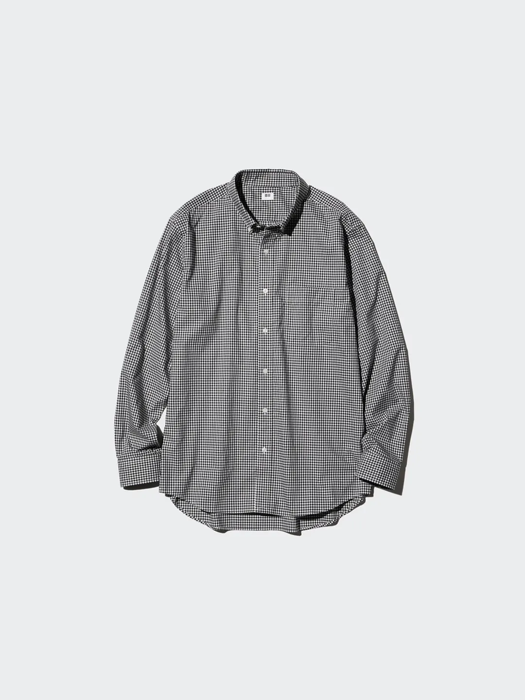 Рубашка в клетку из высококачественного длинноволокнистого хлопка, Uniqlo