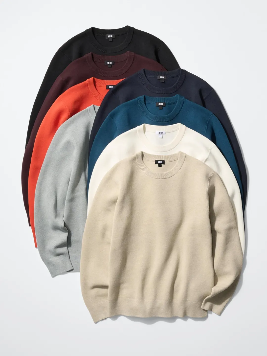 Джемпер в рубчик с круглым вырезом, Uniqlo