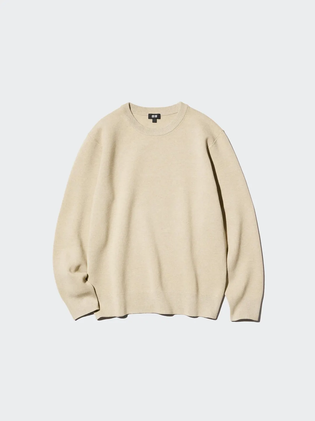 Джемпер в рубчик с круглым вырезом, Uniqlo