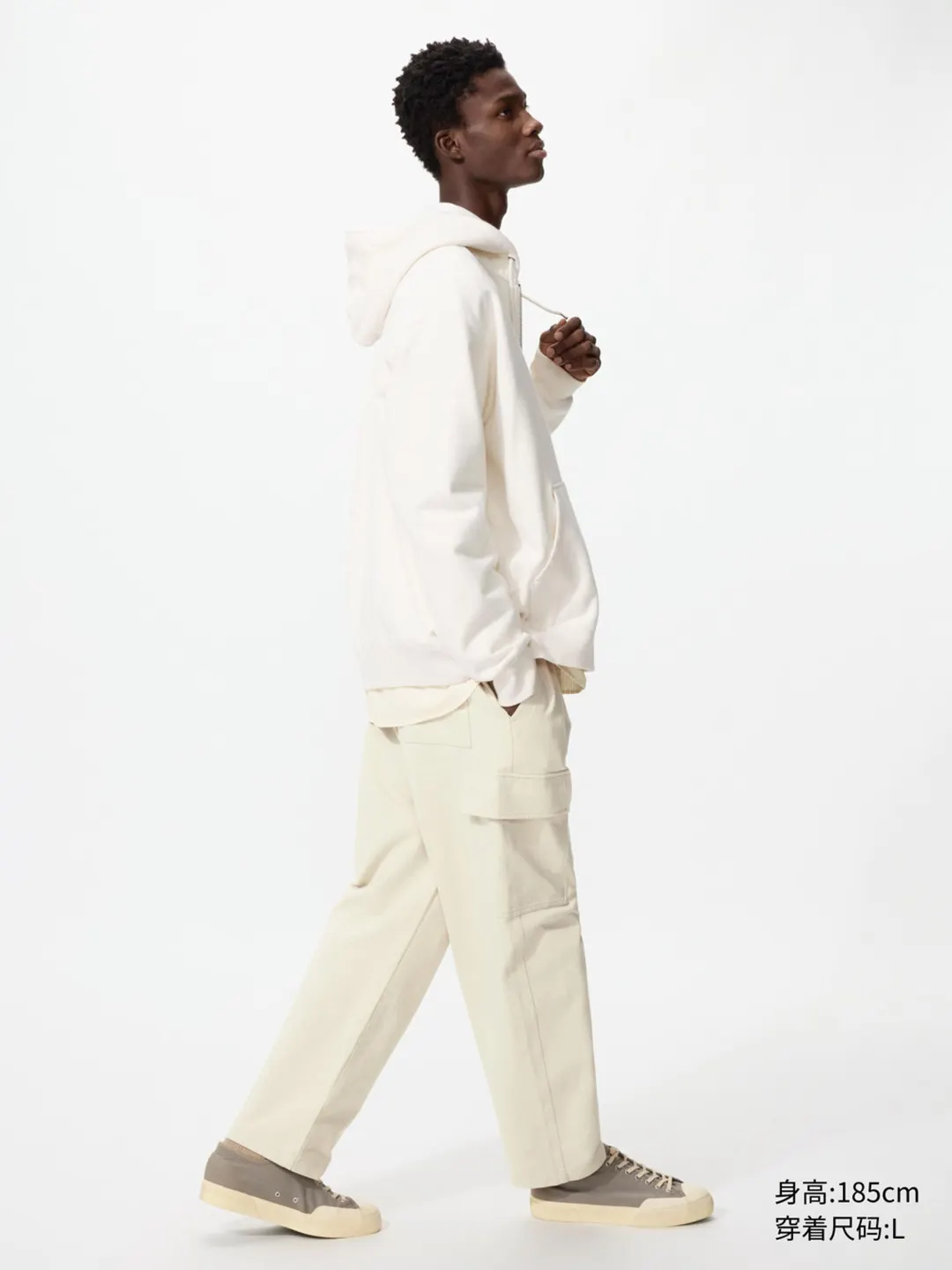 Брюки карго свободного кроя укороченные вареные, Uniqlo