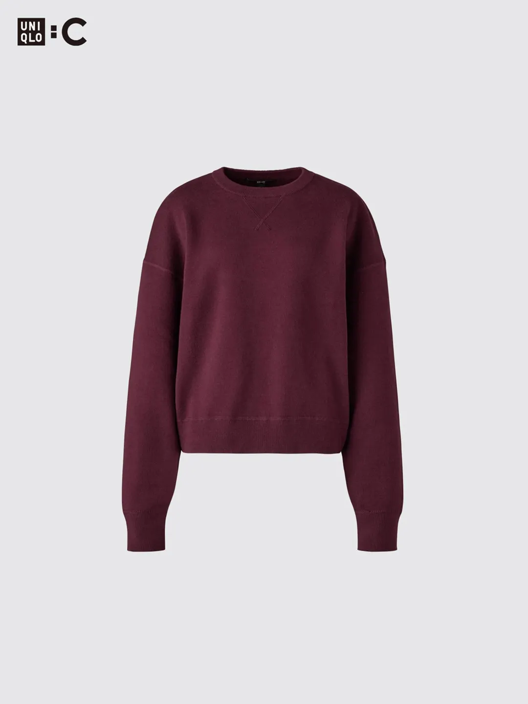 Джемпер из гладкого хлопка с круглым вырезом, Uniqlo