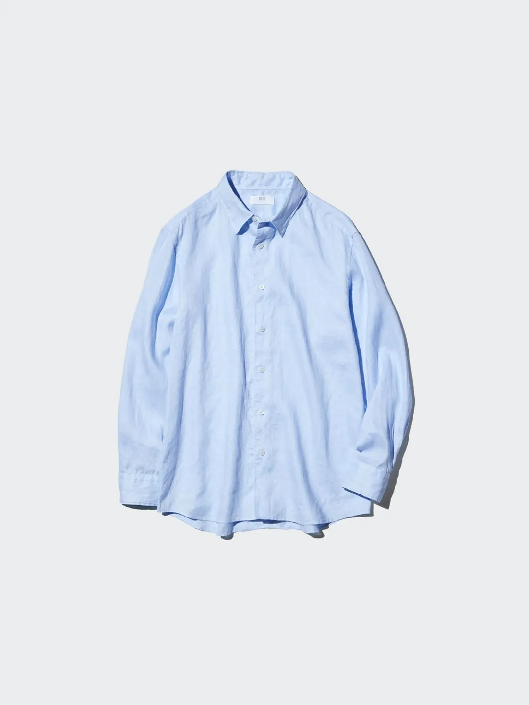 Рубашка из французского льна с длинными рукавами, Uniqlo