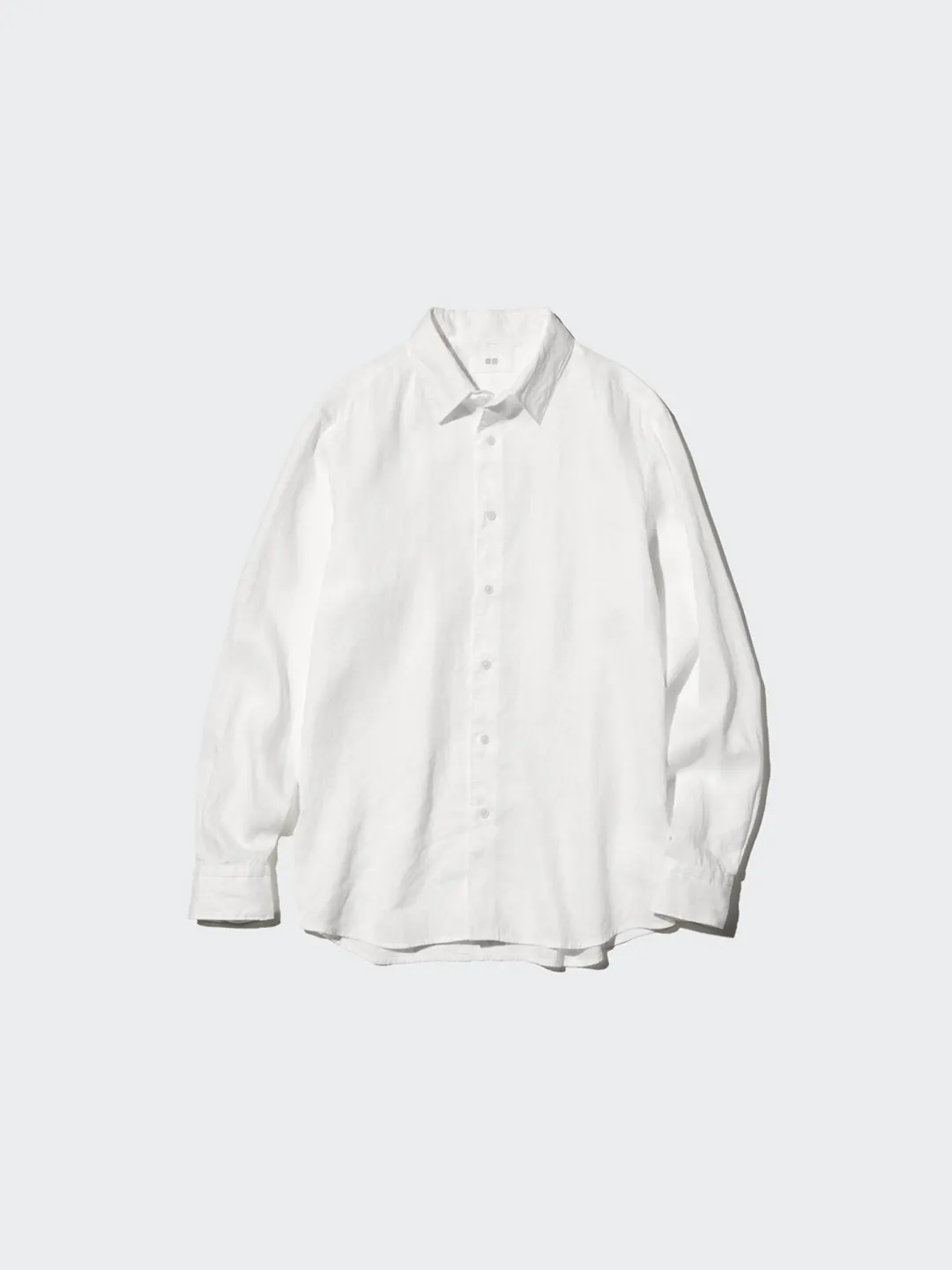 Рубашка из французского льна с длинными рукавами, Uniqlo
